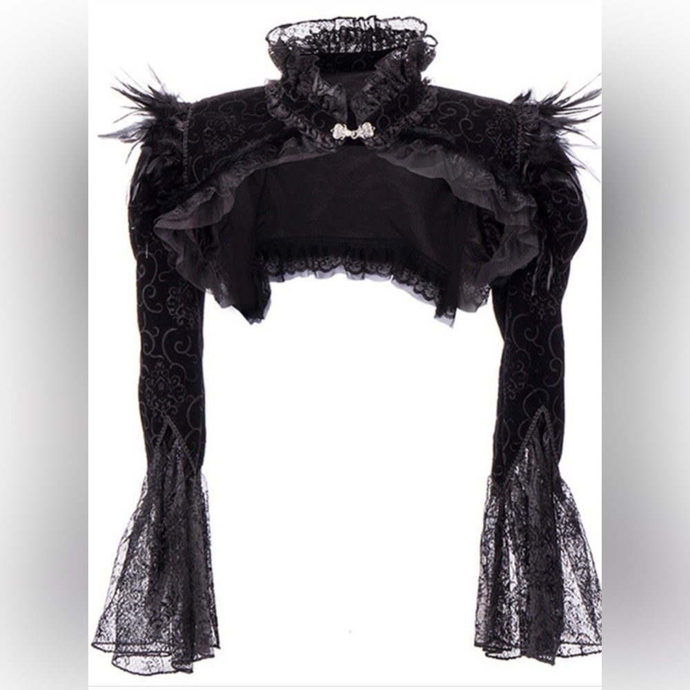 Victorian Goth mini cropped jacket